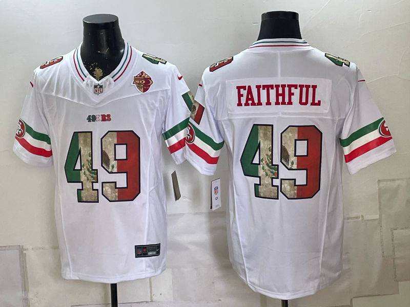 Men 2026 Nike San Francisco 49ers #49 Faithful white NFL Jersey 0826006->san francisco 49ers->NFL Jersey